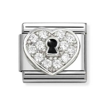 Link Composable Classic Corazón con Candado y CZ