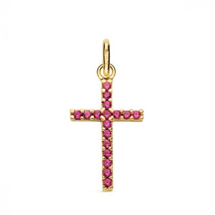 “LUMEN” colgante cruz oro 18K