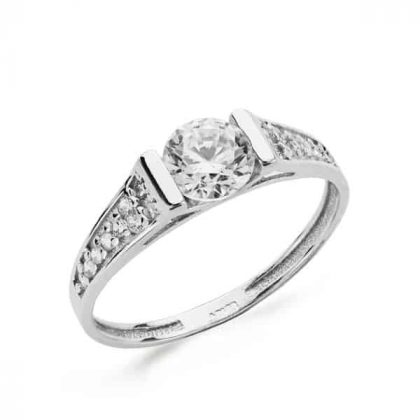 “BELLEZA” anillo oro blanco 18K