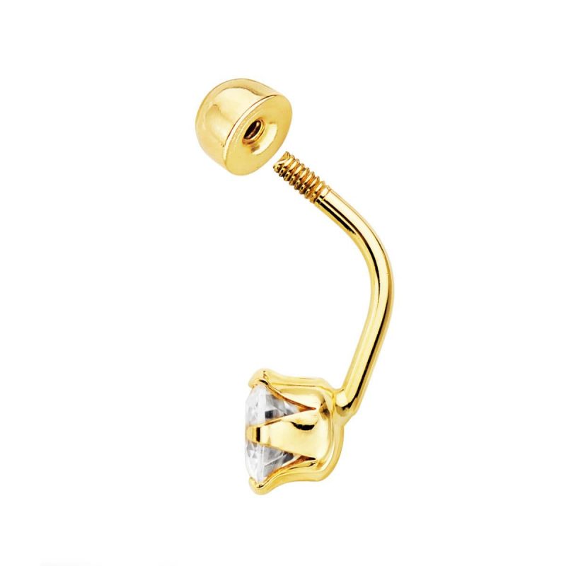 "AMAYA" 18K PIERCING OMBLIGO - Imagen 2
