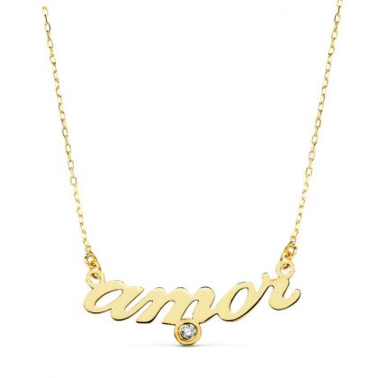"AMOR" 18K GARGANTILLA