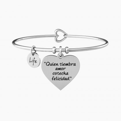 "QUIEN SIEMBRA AMOR… SHAKESPEARE" pulsera acero Kidult