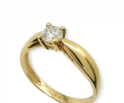 “ALTEA” anillo Oro 18K con diamante