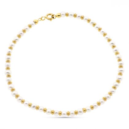 “PERLA BLANCA” pulsera oro 18K