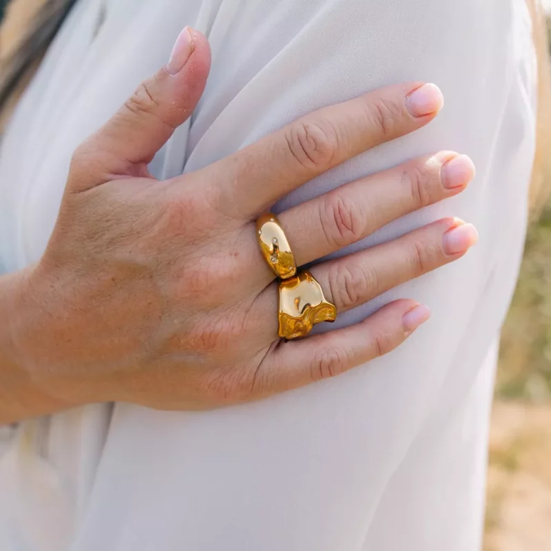 “ELENA” anillo acero - Imagen 2