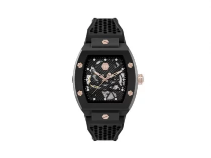 Reloj Automático Philipp Plein The Skeleton Ecoceramic, Negro, 44 mm, PWVBA0523