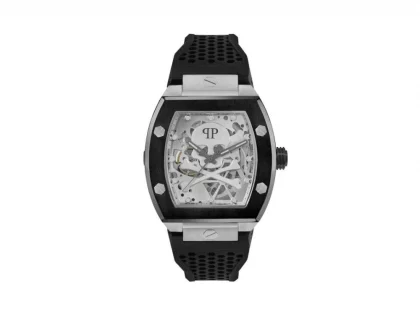 Reloj Automático Philipp Plein The Skeleton, PVD, Plata, 44 mm, PWBAA2023