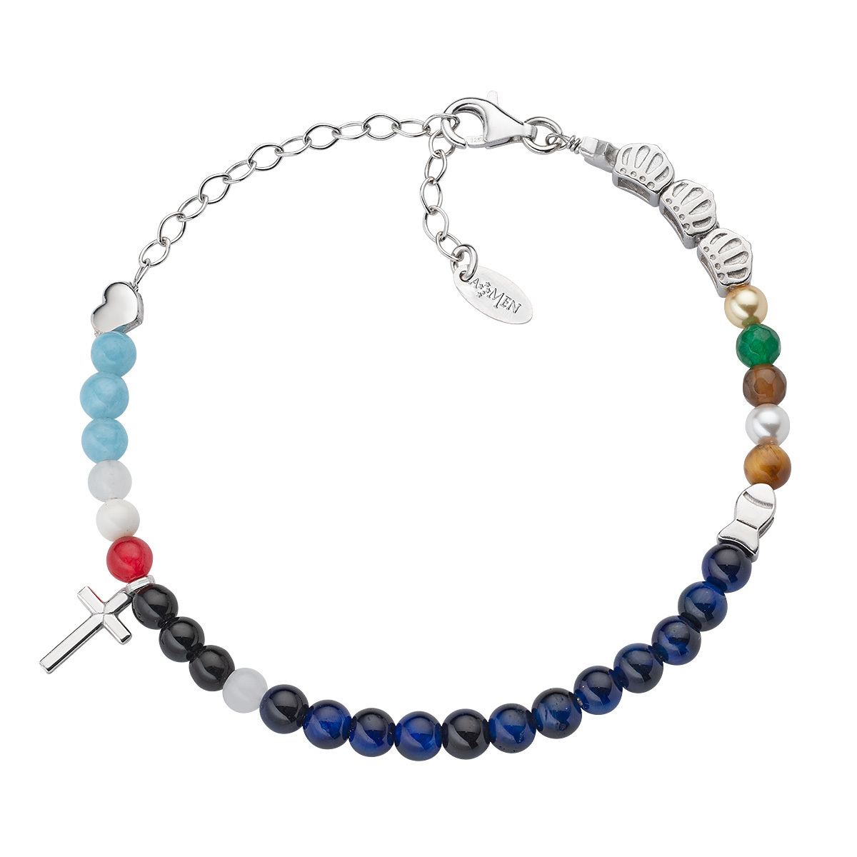 "Pulsera Vita Christi Piedras Naturales" AMÉN