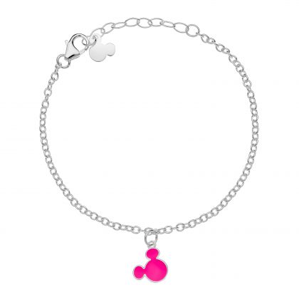 "MICKEY ROSA" pulsera plata