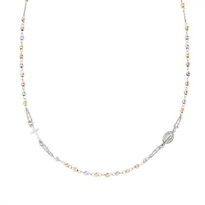 "Rosario gargantilla de cuentas con múltiples acabados" AMÉN