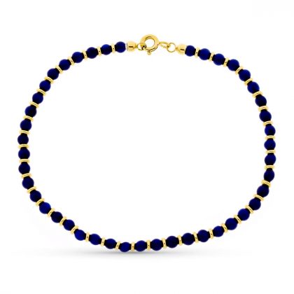“PERLA AZUL” pulsera Oro 18K