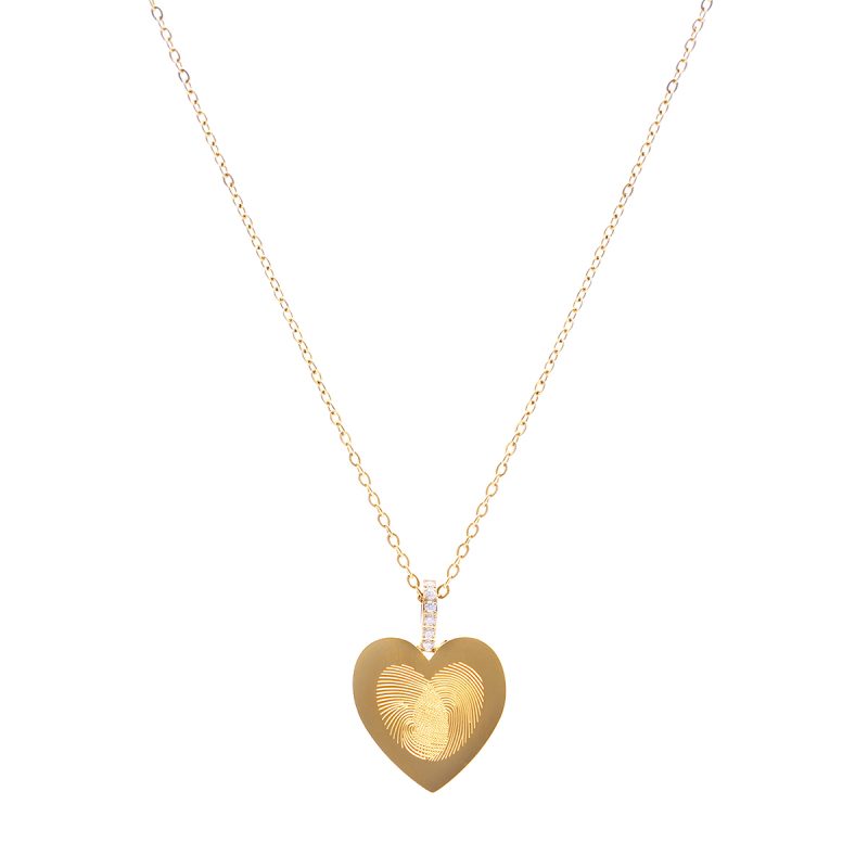 "Collar dorado Emotion con colgante de corazón"