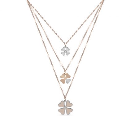 "TRIFOGLIO" collar triple plata