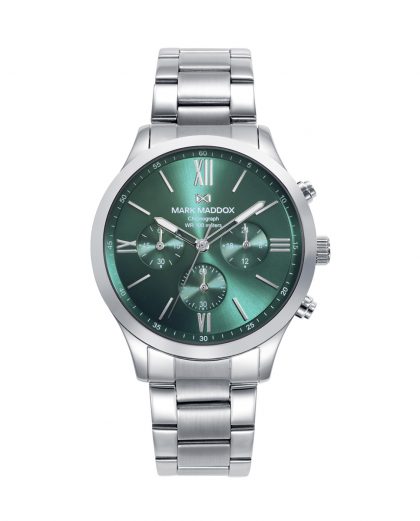 Reloj caja de acero 10 atm y brazalete de acero con movimiento cuarzo