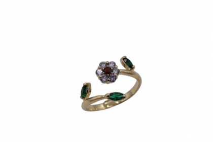"FLORA" anillo 18K artesanal