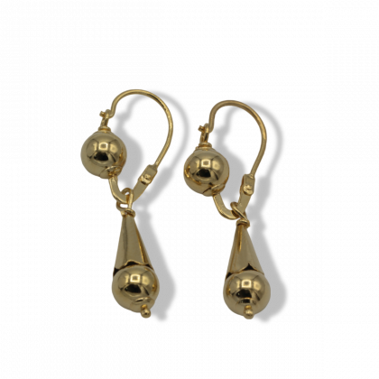 "BARROSA" pendientes plata con baño de oro