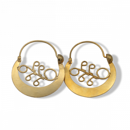 "ZENEIDA" argollas plata con baño de oro