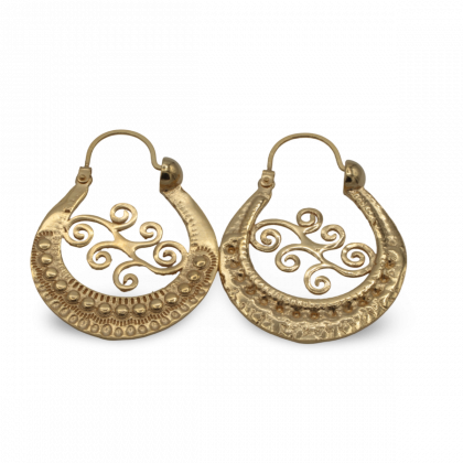 "VIANA" argollas plata baño de oro