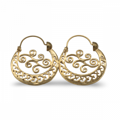 "TEGUESTE" argollas plata con baño de oro