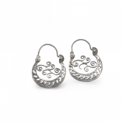 "TIBICENA" argollas canarias plata