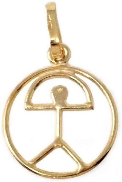 "HOMBRE LIBRE" colgante oro 18K