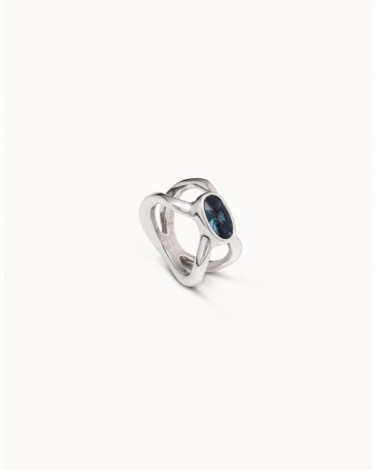 ANILLO GUARDIAN PLATEADO AZUL DE UNOde50