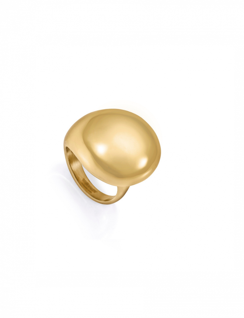 Anillo de mujer acero Ip dorado