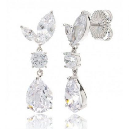 "BRISSAC" pendientes de plata