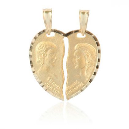 "SIEMPRE JUNTOS" colgante partido Oro 18K