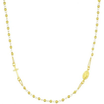 "Gargantilla de rosario dorado" AMÉN