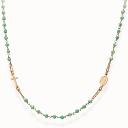 "Gargantilla rosario con cristales" AMÉN