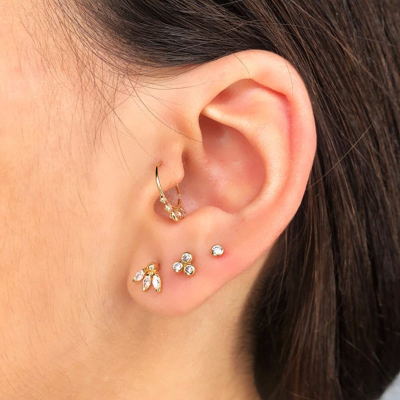 "MARTINA" 18K PIERCING OREJA - Imagen 2