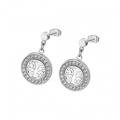 PENDIENTES ÁRBOL DE VIDA LOTUS STYLE LS2181-4/1 ACERO