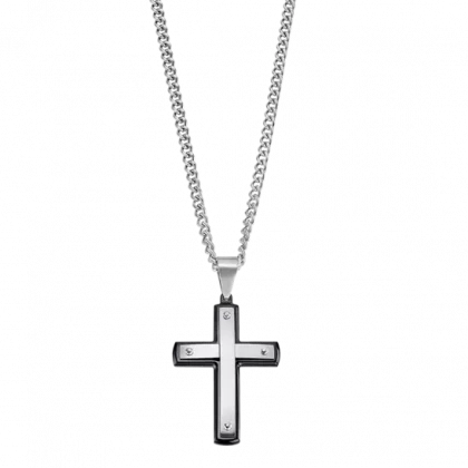 COLLAR LOTUS STYLE MEN IN BLACK LS2277-1/1 ACERO