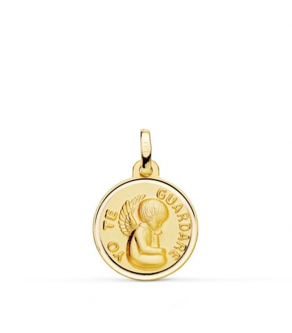 Medalla Ángel "Yo Te Guardaré" Oro 18K