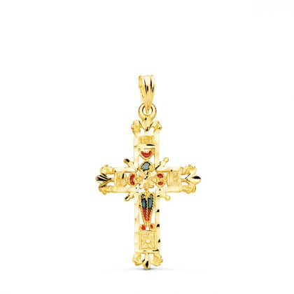 "VIDRIERA" 18K CRUZ ORO AMARILLO