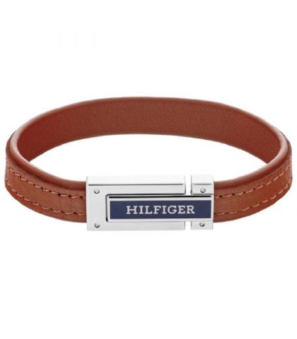 Pulsera Tommy Hilfiger Cuero marrón y Acero Inoxidable 2790560