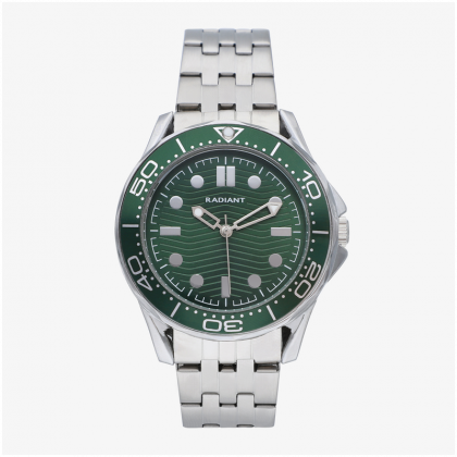 Reloj Hombre Chris Verde/Plateado