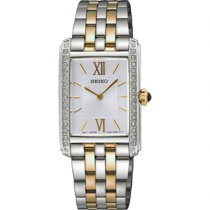 Reloj Seiko SWR093P1 Reloj rectangular para mujer con cristales