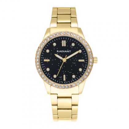 UNIVERSE 38MM BLACK DIAL IPG BRACELET