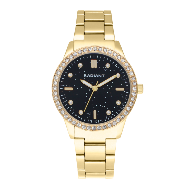 UNIVERSE 38MM BLACK DIAL IPG BRACELET