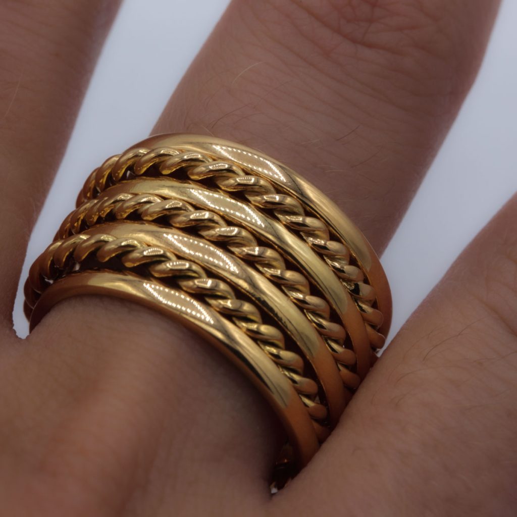 "SEMANARIO" Anillo Oro 18K. Handmade - Imagen 2