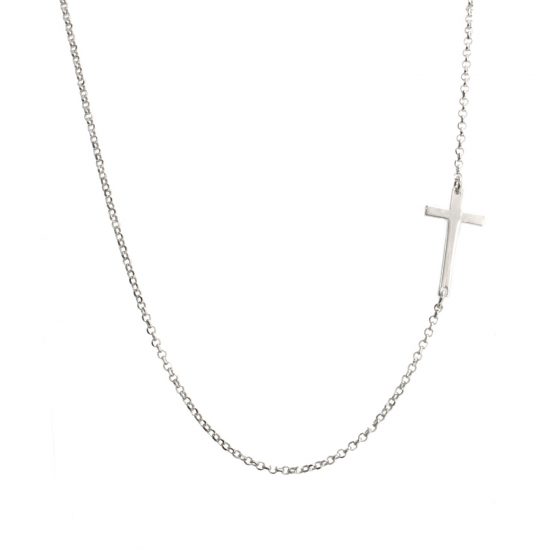 "MILÁN" gargantilla cruz ladeada