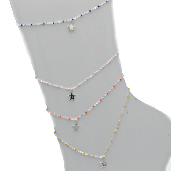 "BORABORA" tobillera Plata de Ley