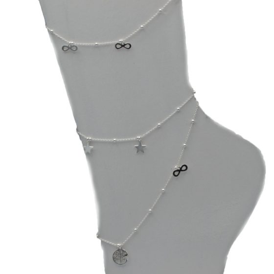 "MARTINICA" tobillera Plata de Ley