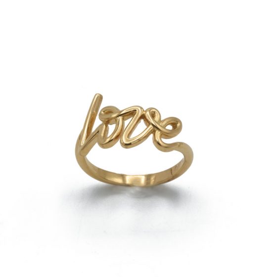 "LOVE" anillo Handmade 18K