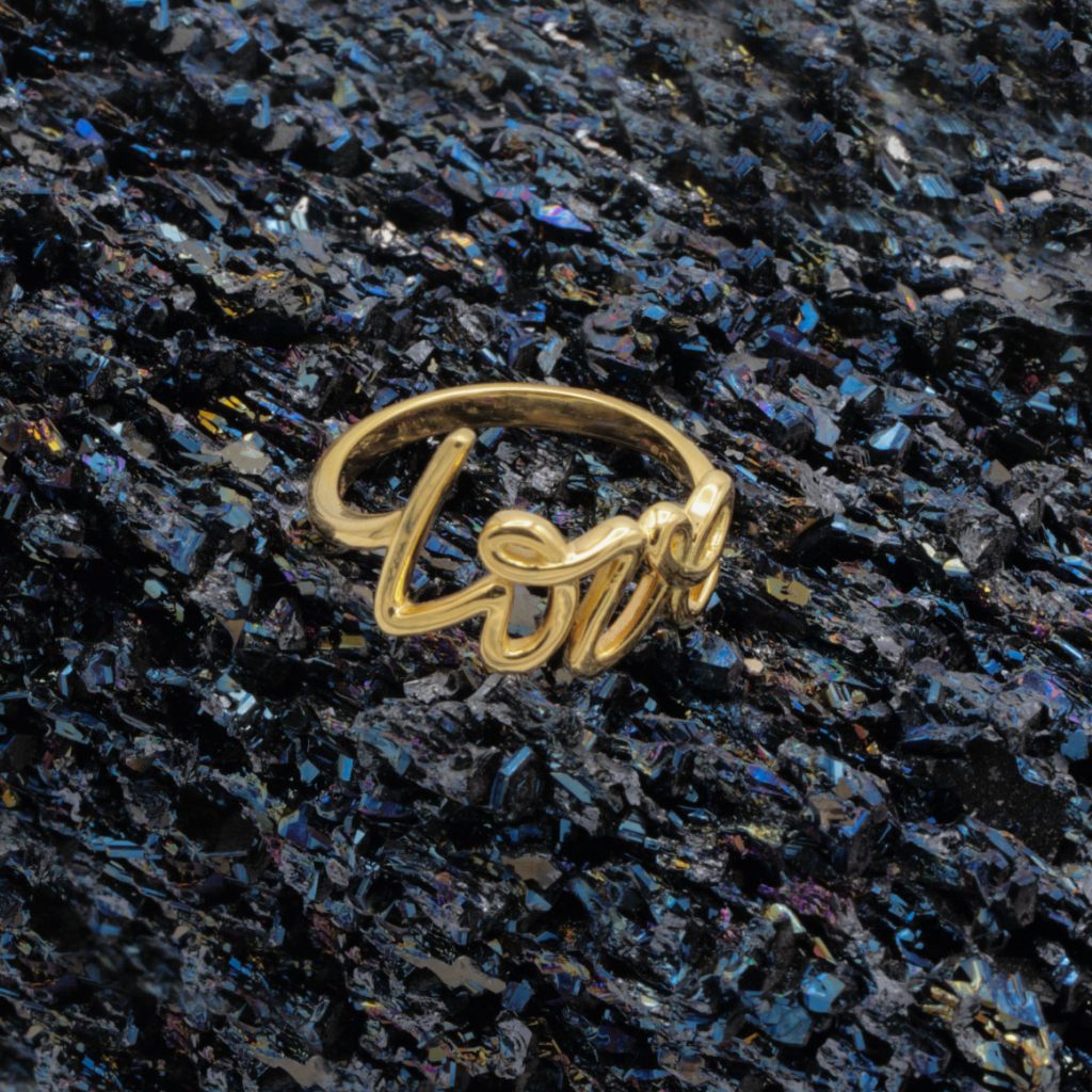 "LOVE" anillo Handmade 18K - Imagen 3