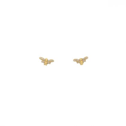 "MAYA" pendientes abeja Oro18K