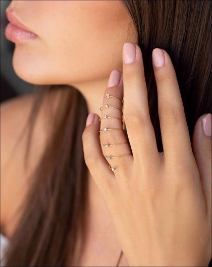 "ANDROMEDA" anillo Oro y Titanio