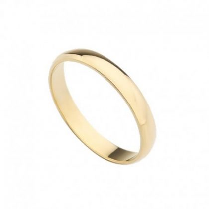 "MARRIED" alianza lisa media caña 3mm